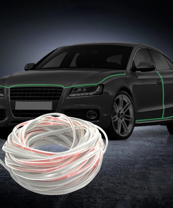 5m Car Luminous PVC Chrome Decoration Door & Window Seal Decorative Strip