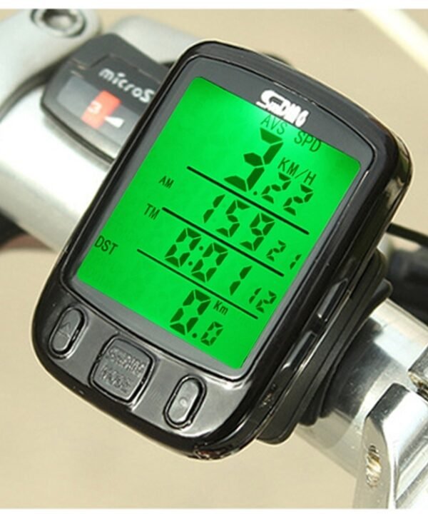 SunDing SD-563B Multifunction Wired LCD Screen Waterproof Bicycle Computer Odometer Speedometer withLight Control Backlight Function
