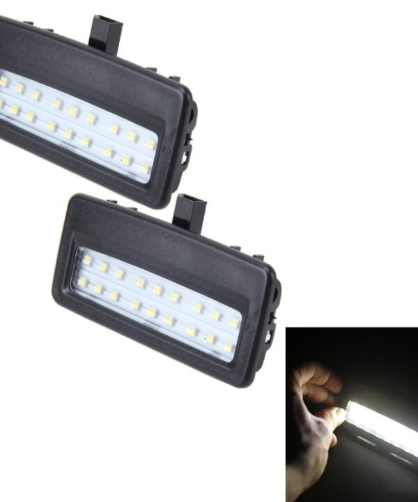 2 PCS White Light Car LED Vanity Mirror Lamp Lights with 18 SMD-3528 Lamps for BMW F10 / F11 / F07 / F01 / F02 / F03 / F04