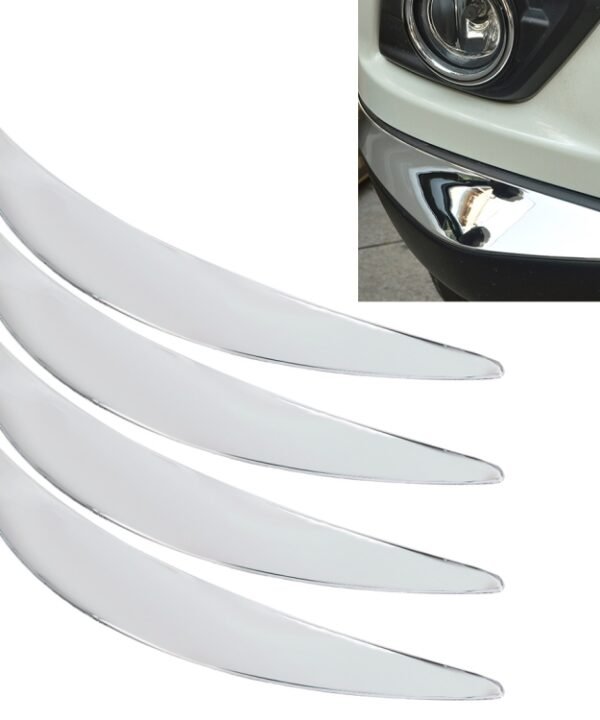 4 PCS Universal Car Auto Plastic Body Bumper Guard Protector Strip Sticker(Silver)