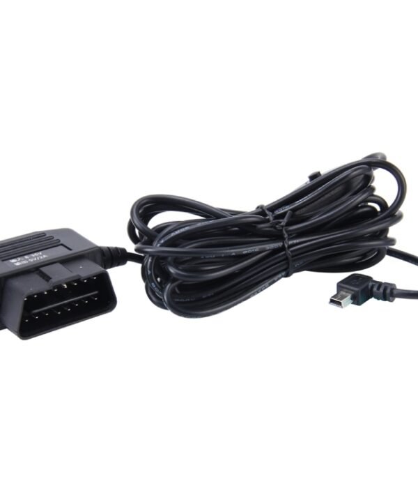 Car Auto 16Pin OBDII Charging Cable Mini 5 Pin USB Power Adapter with Switch Button for GPS Tablet E-dog Phone, Cable Length: 3.4m