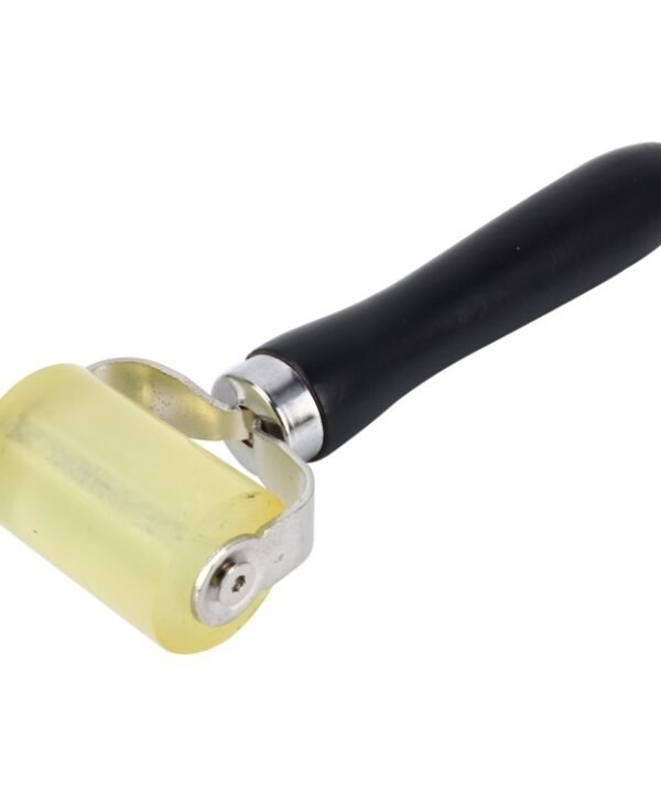 Car Auto Body Surface Window Wrapping Film Yellow Rubber Roller Scraper Sticker Tool with Black Wrapping Rubber Handle(Big Size)