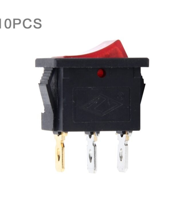 10 PCS Car Auto Universal DIY 3 Pin Boat Cap OFF- ON Push Button