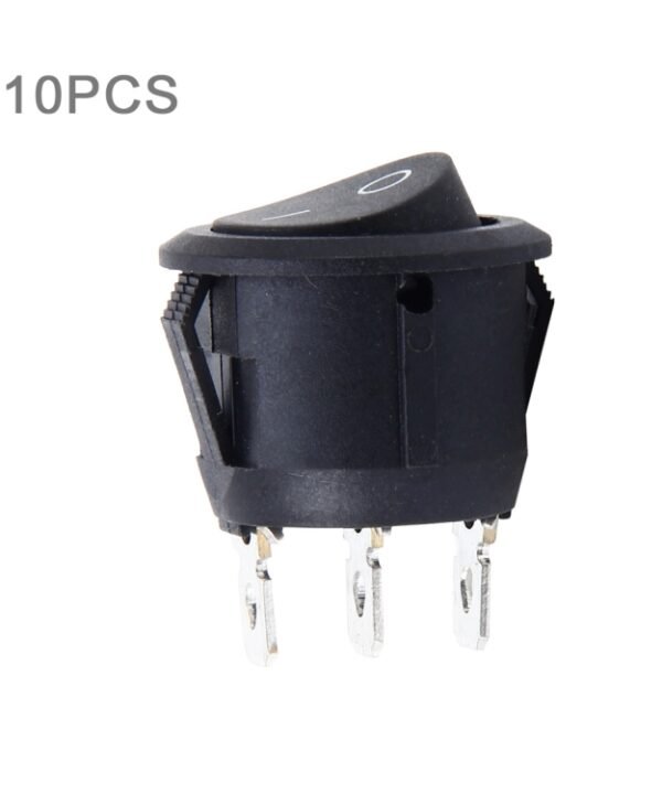10 PCS Car Auto Universal DIY 3 Pin Round Cap OFF- ON Push Button
