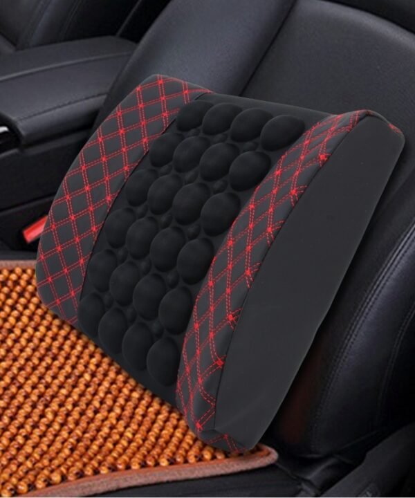 12V Four Season Chemical Fiber Wrapping Lumbar Seat Relaxation Waist Support Cushion for Car Office Family