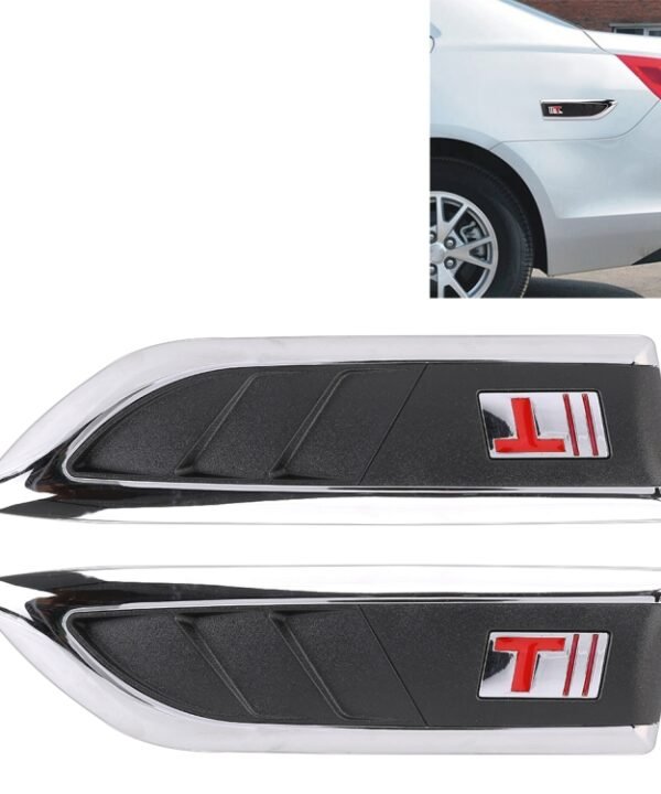 2 PCS Car Side Air Intake Flow Vent Fender Decorative Stickers Cover