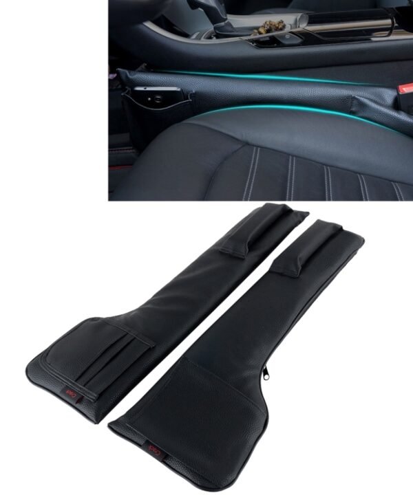 A Pair Universal Car Seat Catcher Gap Console Filler Seat Side Pocket Organizer Catcher Leak-Proof Seat Crevice Storage Bags, Seat Anti Tampon Pad 1, Seat Anti Tampon Pad 2, Seat Anti Tampon Pad 3, Seat Anti Tampon Pad 4