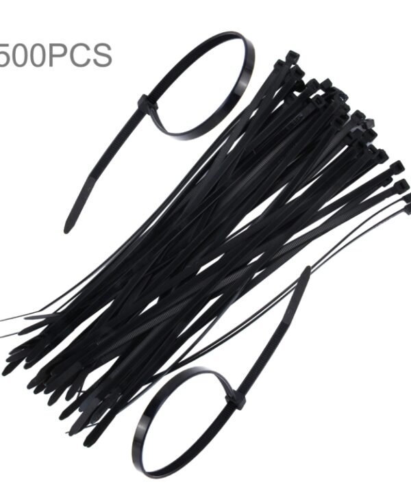 500 PCS 5mm*250mm Nylon Cable Ties, 5mm*250mm Black, 5mm*250mm White