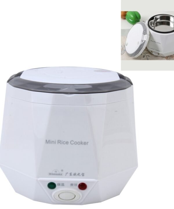 OUSHIBA Car Auto C3 Mini Multi-function Rice Cooker 12V 1.3L Volume for Rice Soup Noodles Vegetable Dessert, White, Pink, Green