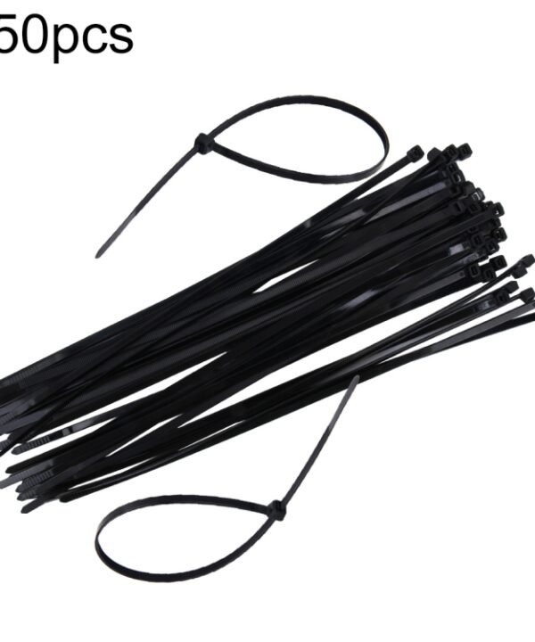 250pcs /Pack 5mm*300mm Nylon Cable Ties, 5mm*300mm Black, 5mm*300mm White