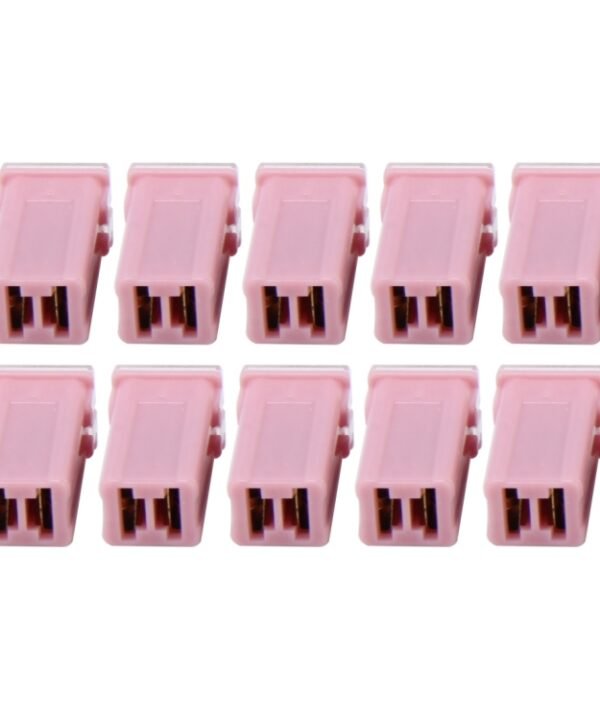 10 PCS Vehicle Car Plastic Shell Straight Female Terminal Push in Blade Cartridge PAL Fuse 30Amp 32V