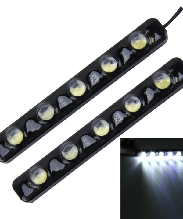 2 PCS 5W 150 LM 6000K DRL Daytime Running Light with 5 SMD-5050 Lamps, DC 12V, 5W