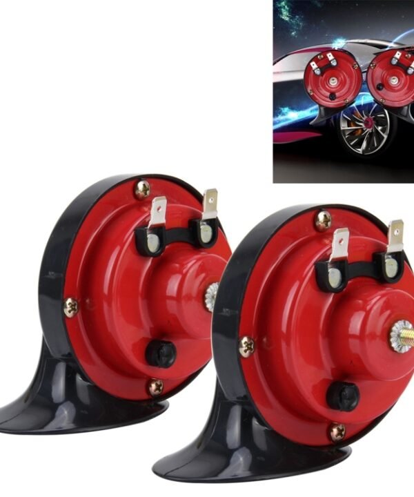 2 PCS SEGER Supertone 12V High Tone / Low Tone 118dB Twin Horn Kit with Bracket