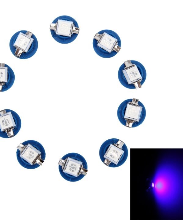 10 PCS 0.5W B8.5 Wedge Instrument Panel LED Light Dashboard Gauge Cluster Indicator Lamp Bulb, 0.5W B8.5