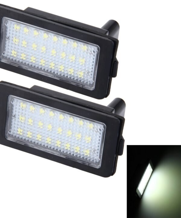 2 PCS Canbus License Plate Light with 24 SMD-3528 Lamps for BMW E38, For BMW E38