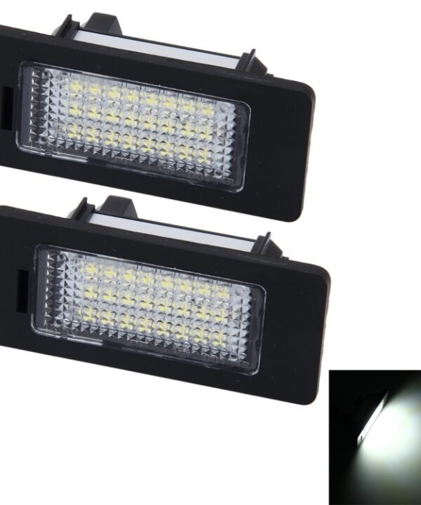 2 PCS License Plate Light with 24 SMD-3528 Lamps for BMW E81/E82/E90/E91/E92/E93/E60/E61/E39 (White Light), For BMW