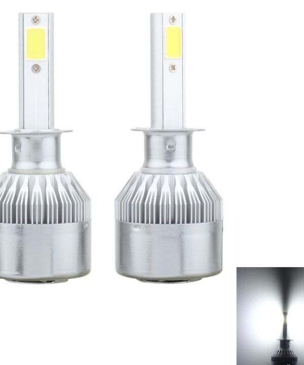 2 PCS  H1 18W 1800 LM 8000K IP68 Canbus Constant Current Car LED Headlight with 2 COB Lamps, DC 9-36V, H1