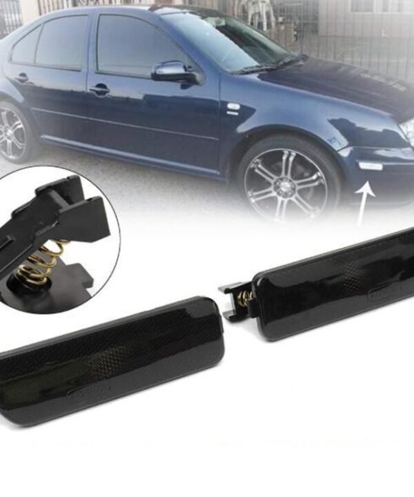 2 PCS Front Bumper Clearance Lights Housing without Bulb Replacement 1JM945071 / 1JM945072 for VW Golf / Jetta 1999-2005