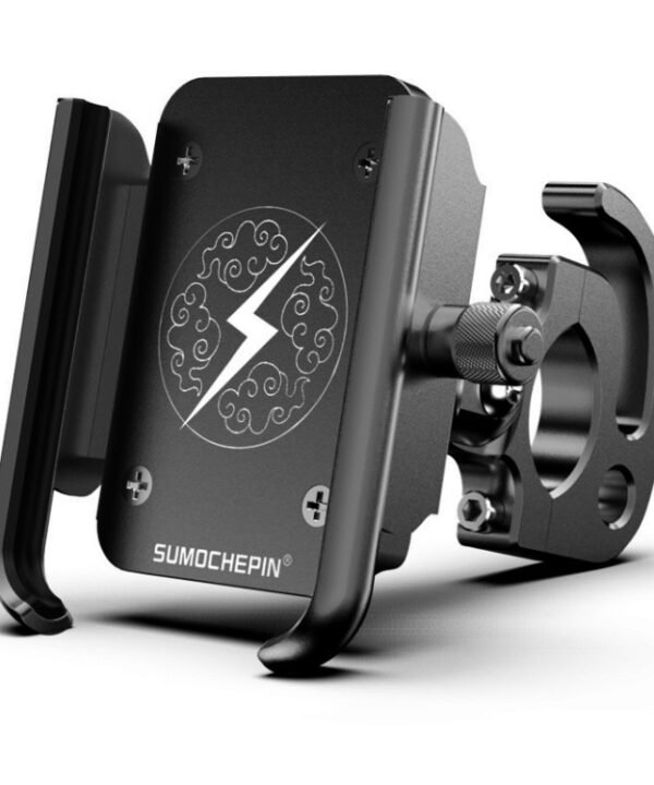 Motorcycle Aluminum Alloy Mobile Phone Bracket with Hook, Suitable for 4-6.5 inch Phones
