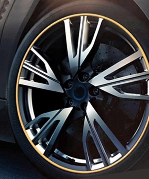 Universal Decorative Scratchproof Stickup 8M Flexible Car Wheel Hub TRIM Mouldings Shining Decoration Strip, 8m Shining, 8m