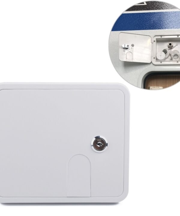 White Water Inlet Integrated Fill Dish Hatch Lock for RV Trailer Camper