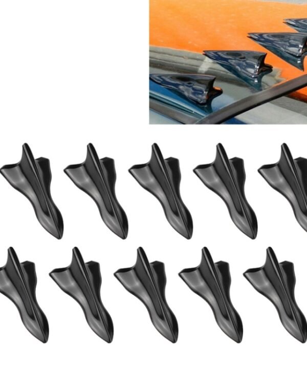 10 PCS Universal Car Black Shark Fin Diffuser Vortex Generator Roof Spoiler