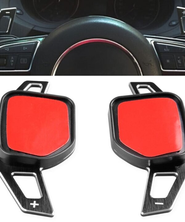 Car Modification Aluminum Paddle Shift Extensions for  Audi A1-A7 / Q5 Steering Wheel Gear Shifters