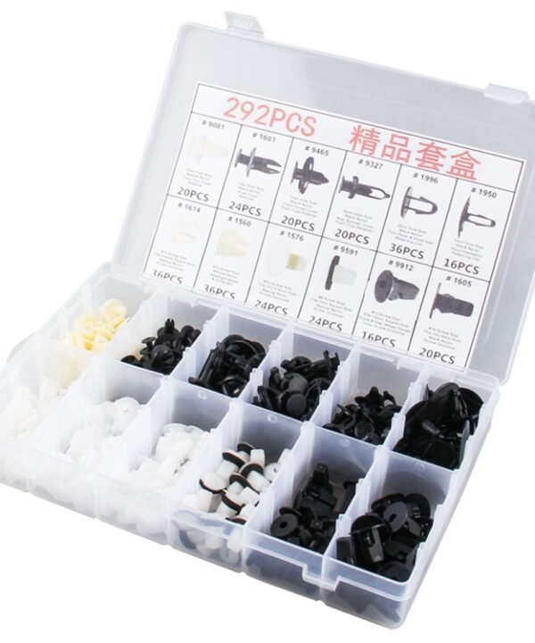 292 PCS Car Retainer Clips Assortment Car Panel Trim Plastic Fasteners Rivet Clips Set