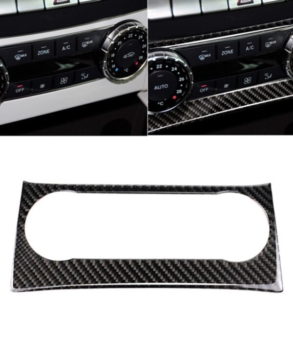 Car Carbon Fiber Air Conditioning Knob Control Panel Decorative Sticker for Mercedes-Benz W204 C Class 2011-2013