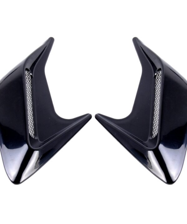 2PCS Plastic Decorative Air Flow Intake Turbo Bonnet Hood Side Vent Grille Cover With Self-adhesive Sticker