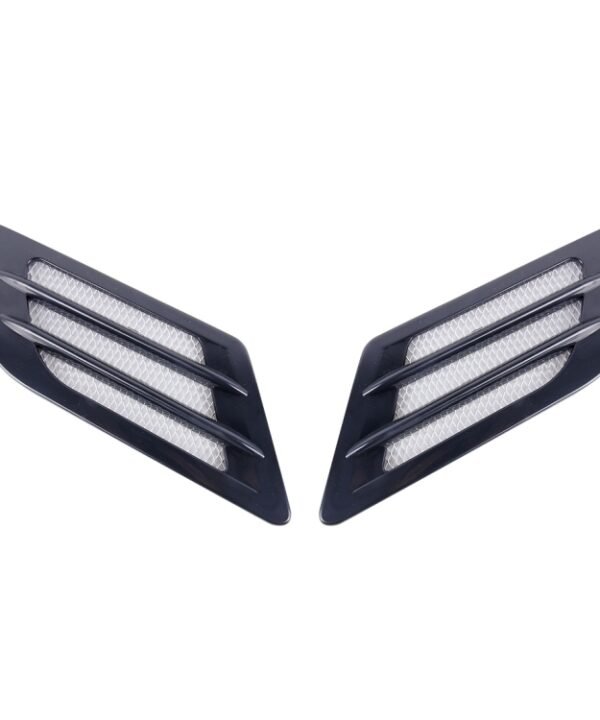 2 PCS Euro Style Metal Decorative Air Flow Intake Turbo Bonnet Hood Side Vent Grille Cover with Self-adhesive Sticker