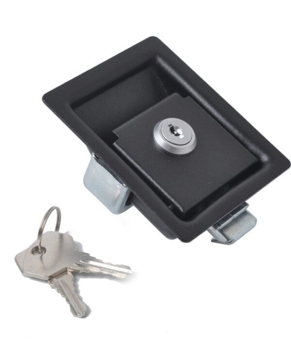 Black Paddle Entry Door Latch & Keys Tool Box for Trailer / Yacht / Truck