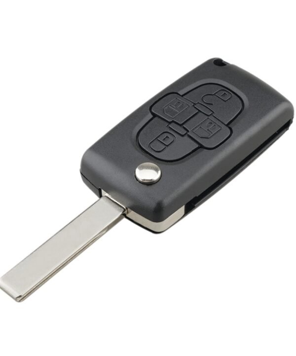 For CITROEN C8 / PEUGEOT 1007 Car Keys Replacement 4 Buttons Car Key Case with Grooved, without Holder