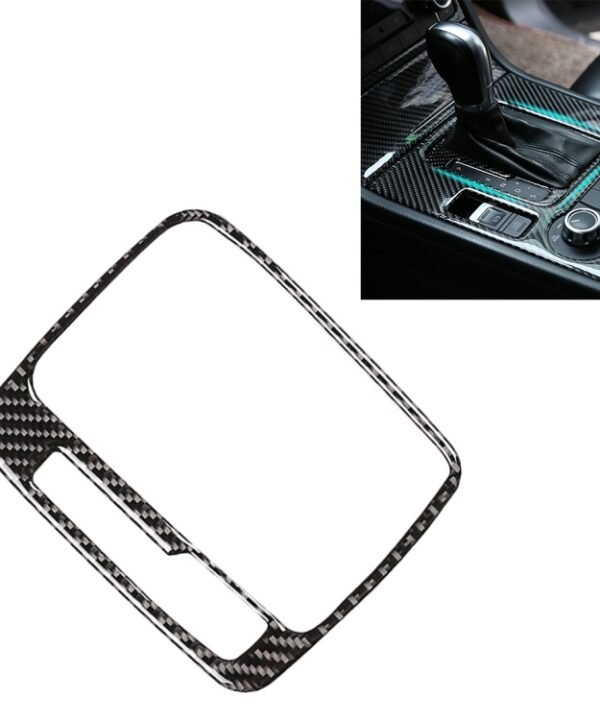 Car Carbon Fiber Gear Position Panel Decorative Sticker for Volkswagen Touareg 2011-2018