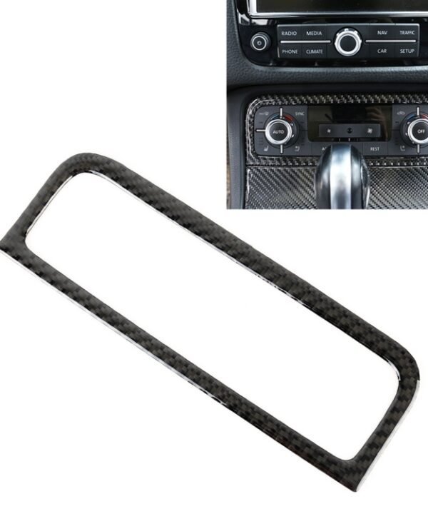 Car Carbon Fiber Air Conditioning Panel Decorative Sticker for Volkswagen Touareg 2011-2018