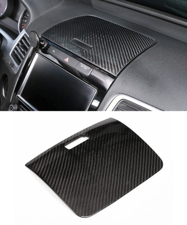 Car Carbon Fiber Instrument Panel Storage Panel Frame Decorative Sticker for Volkswagen Touareg 2011-2018
