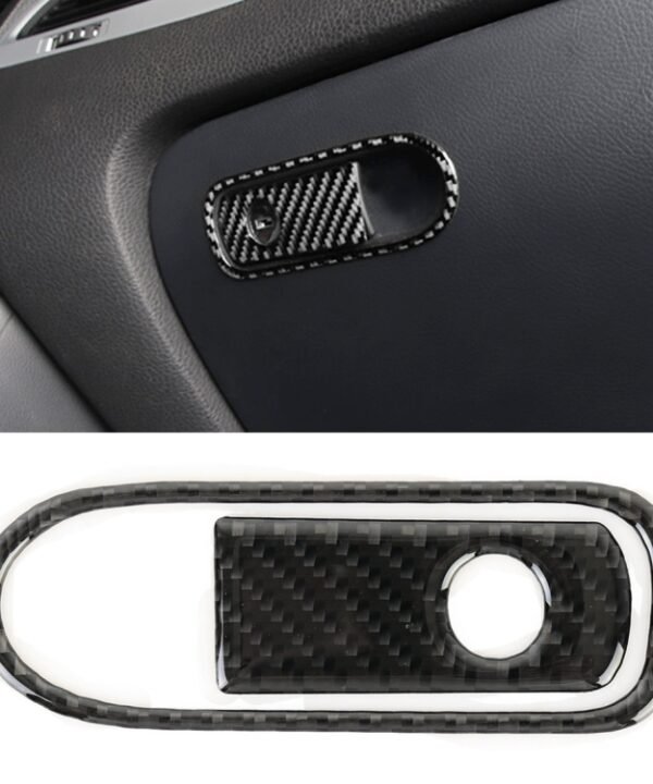 Car Carbon Fiber Front Passenger Seat Armrest Box Switch Decorative Sticker for Volkswagen Touareg 2011-2018