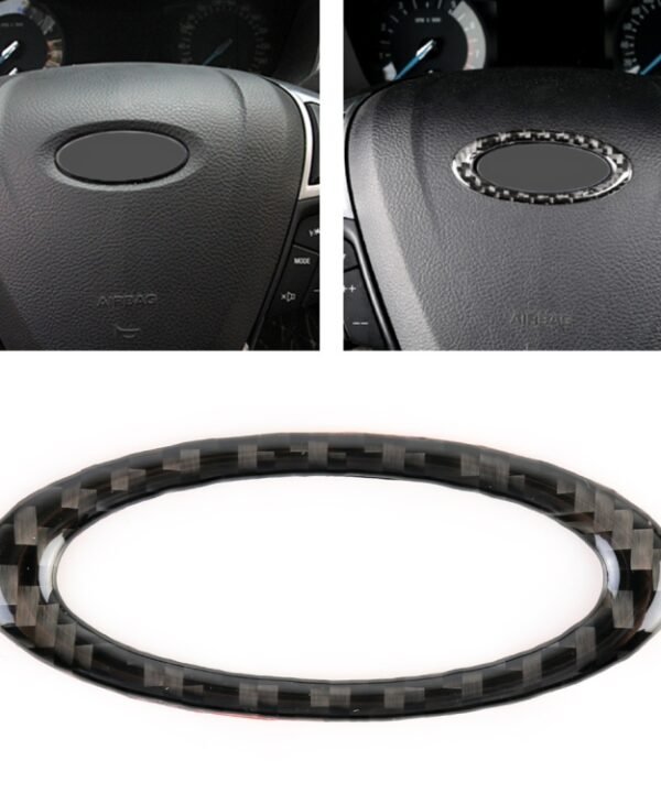 Car Carbon Fiber Steering Wheel Frame Decorative Sticker for Ford New Mondeo 2013-2019