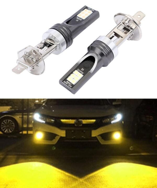 2 PCS H1 DC12V-24V / 12W / 3000K / 800LM 12LEDs SMD-3030 Car LED Fog Light, H1