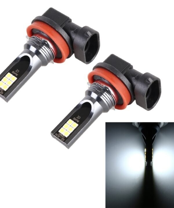 2 PCS H11 / H8 DC12V-24V / 12W / 3000K / 800LM 12LEDs SMD-3030 Car LED Fog Light, H1 (White Light), H11
