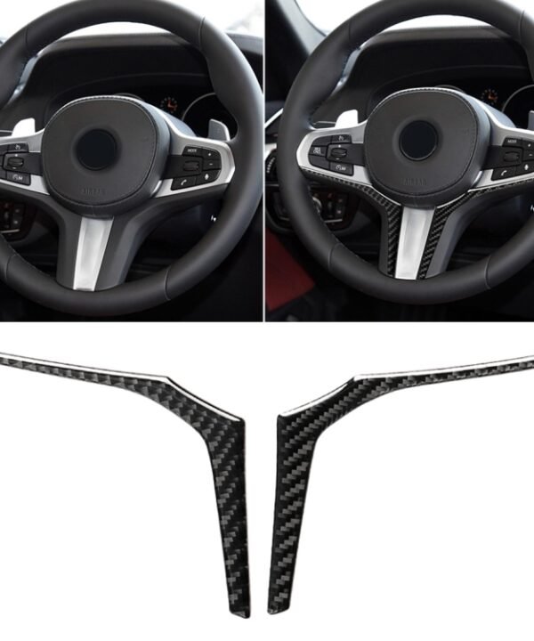 Car Carbon Fiber Steering Wheel Lower Panel Decorative Sticker for BMW G30(2018-2020) / G01(2018-2020) / G02(2019-2020)