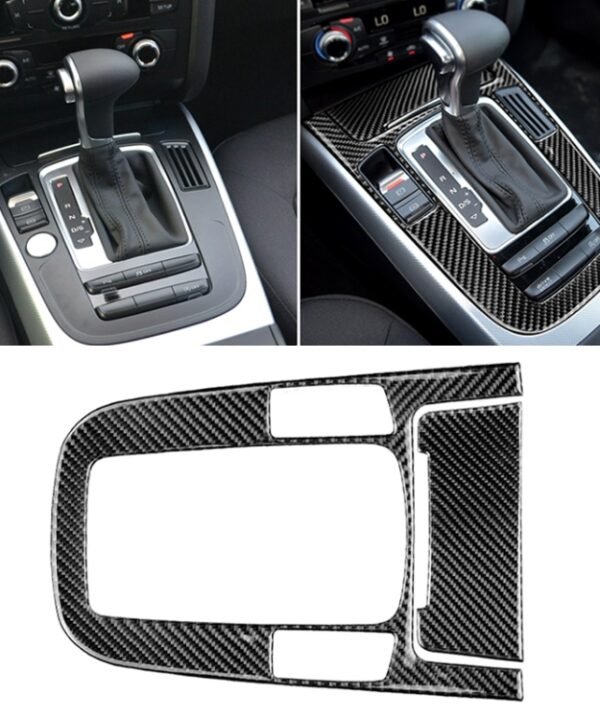 Car Carbon Fiber Gear Position Panel Decorative Sticker for Audi 2010-2018 Q5 / 2009-2016 A4L / 2009-2016 A5