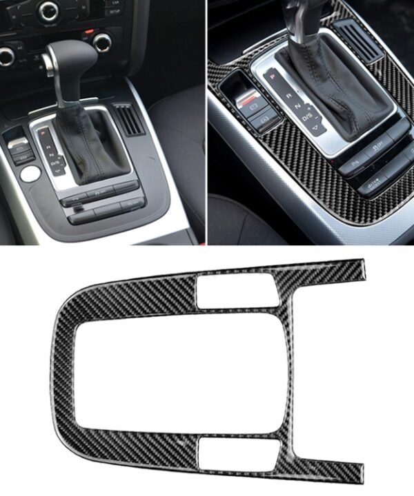 Car Carbon Fiber Gear Position Panel Decorative Sticker for Audi 2010-2018 Q5 / 2009-2016 A4L / 2009-2016 A5