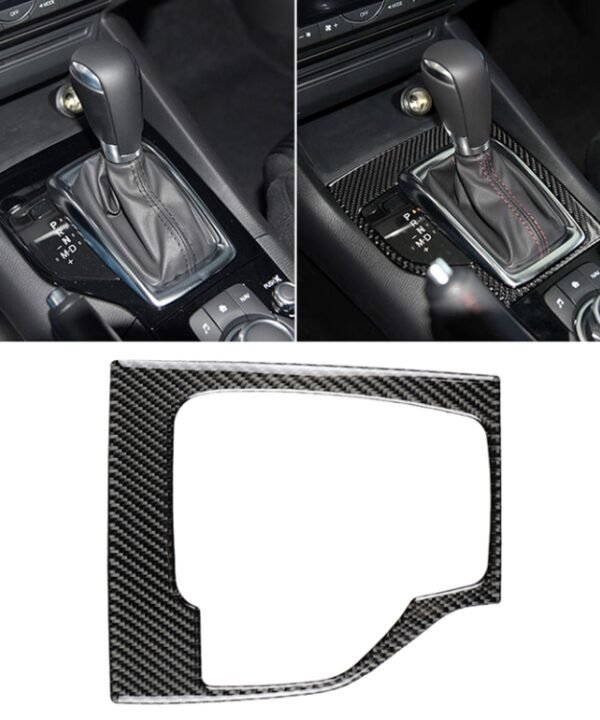 Car Carbon Fiber Left Drive Gear Frame A Decorative Sticker for Mazda Axela 2013-2016