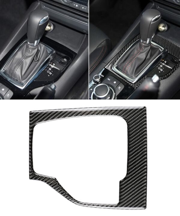 Car Carbon Fiber Right Drive Gear Frame A Decorative Sticker for Mazda Axela 2013-2016