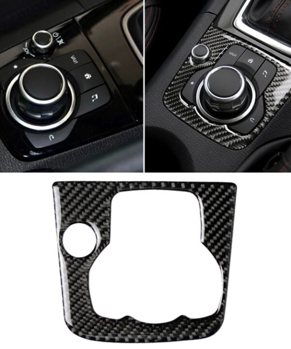 Car Carbon Fiber Right Drive Multimedia Frame A Decorative Sticker for Mazda Axela 2013-2016