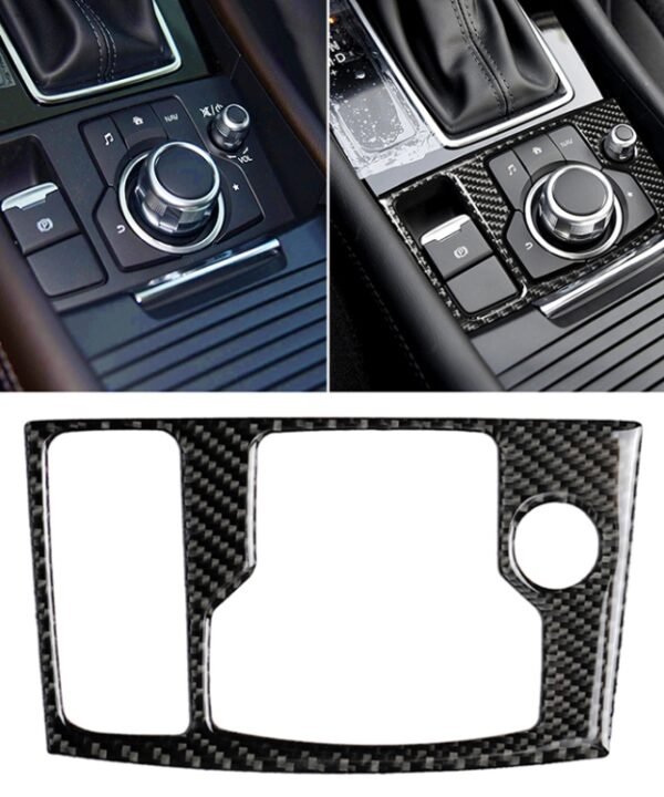 Car Carbon Fiber Left Drive Multimedia Frame B Decorative Sticker for Mazda Axela 2017-2018