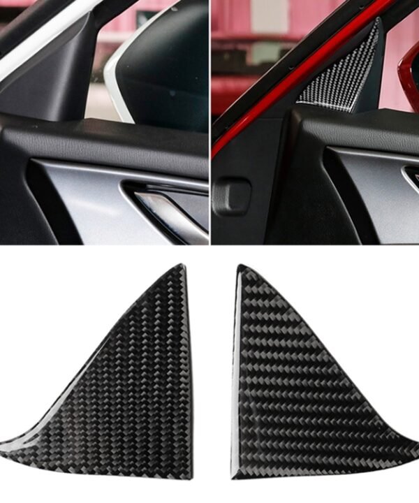 Car Carbon Fiber Front Inner Door A Triangle Decorative Sticker for Mazda Axela 2017-2018