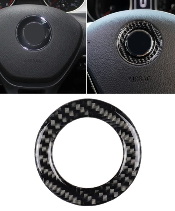 Car Carbon Fiber Steering Wheel Ring Decorative Sticker for Volkswagen