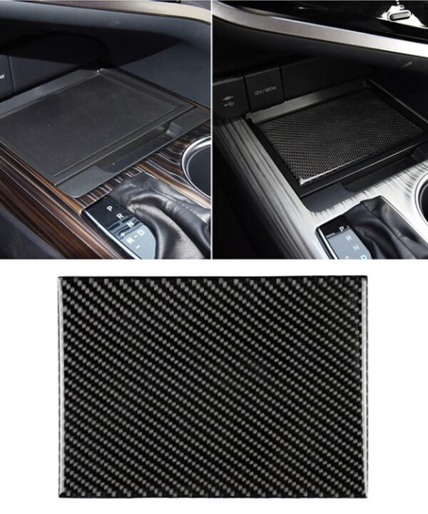 Car Carbon Fiber Storage Box Decorative Sticker for Toyota Eighth Generation Camry 2018-2019